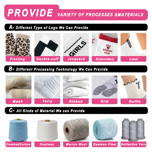 Pilates Crew <strong>Socks</strong> Autumn Non-Slip Anti-Skid Grip <strong>Socks</strong> for Women Custom Bulk Order - Product Image 6