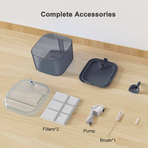 Fontaine à eau pour animaux de compagnie de 2,2 L, ultra silencieuse, alimentation USB, filtration en 4 étapes, niveau d'eau visible pour chats et chiens - Product Image 3