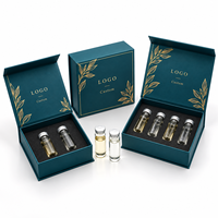 Boîte magnétique certifiée FSC, ensemble de flacons de 20 ml et 30 ml, boîte à tiroir magnétique, carton rigide noir avec insert en mousse EVA et vernis UV sélectif