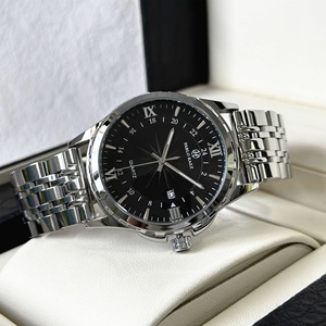 Reloj de Pulsera de Cuarzo Clásico para Hombre, Correa de Acero Inoxidable, Resistente al Agua 3ATM, Números Romanos, Esfera Grande de 44 mm, Venta al por Mayor - Product Image 3