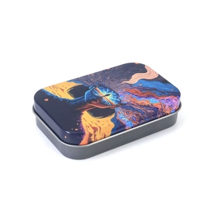 Vente en gros <span class=keywords><strong>Étui</strong></span> <span class=keywords><strong>à</strong></span> cigarettes en étain en acier de luxe Boîte carrée portable avec logo <span class=keywords><strong>personnalisé</strong></span> pour 20 pièces de stockage de cigarettes en métal - Product Image 5