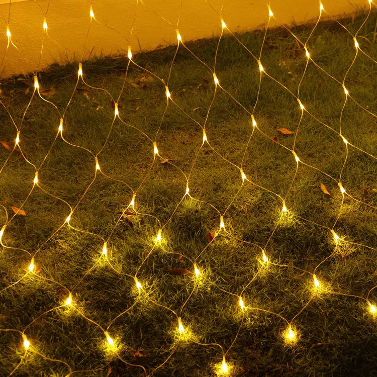 एलईडी आउटडोर इनडोर शुद्ध प्रकाश माला खिड़की के पर्दे क्रिसमस परी सजावटी प्रकाश शादी की पार्टी आंगन जाल स्ट्रिंग प्रकाश