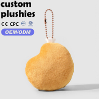 Pendentif en peluche doux et moelleux personnalisé en forme de pain de dessin animé, plusieurs styles, porte-clés en peluche alimentaire pour les fans de boulangerie