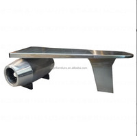 Meubles d'aviation de loft industriel en Aluminium poli à la main, bureau d'aile de direction d'avion d'aviateur sur mesure à vendre