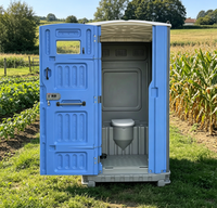 Toilettes de cabine portables en HDPE, écologiques, résistantes aux UV, avec évier et réservoir d'eau, pour ferme, atelier, usage extérieur, garantie 5 ans