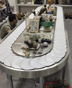 Kleiner Sushi-Karussell förderer aus Edelstahl zur Anzeige von Schmuck taschen, Kleidungs schuhen - Product Image 4