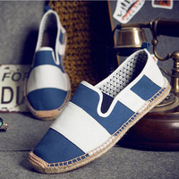Espadrilles décontractées en toile à semelle en jute, tendance mode, fabriquées en usine pour hommes