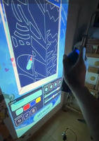 Jeux de peinture au laser interactifs, projection murale interactive, pointeur laser multipoints, grand écran pour exposition
