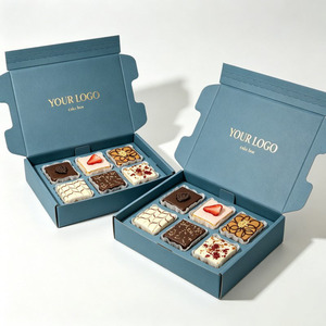 Boîte d'emballage pour gâteaux, impression recto-verso, qualité alimentaire, biodégradable, écologique, boîte à biscuits pour cadeau, boîte à biscuits <span class=keywords><strong>sucrés</strong></span>, boîte de boulangerie - Product Image 1
