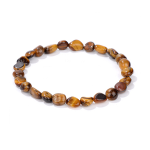 Pulseras de Piedras Naturales de Amatista Chapadas en Oro al por Mayor, Cuentas de Cristal Curativas Irregulares, Cuerdas Elásticas para Mujeres y Hombres - Product Image 1