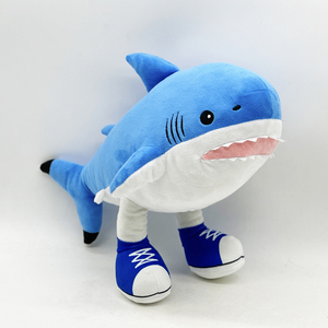 Venta al por mayor disponible Italia Brainrot Tung Sahur figura peluche Italia Brainrot Tralalero Tralala tiburón azul - Product Image 5