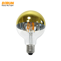 Ampoules à filament G80 G95 G125 sans ombre, écologiques, 220-240V, 4W 6W 8W, revêtement doré, idéales pour les lieux spéciaux