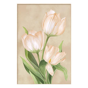 Arte de Pared Grande Moderno con <span class=keywords><strong>Flores</strong></span> y Lámina de Oro, Pintura <span class=keywords><strong>al</strong></span> Óleo Abstracta Hecha a Mano sobre Lienzo con Textura para Decoración del Hogar - Product Image 2