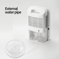 Déshumidificateur de réservoir d'eau électrique portable OEM/ODM 2,5 L pour bureau à domicile Affichage LCD Déshydratant de purification d'air thermoélectrique USB