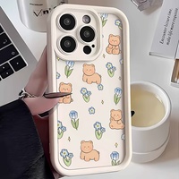Coque de téléphone à motif mignon pour iPhone 16 15 17 18 Pro Max 14 13, couleur bonbon, coque arrière