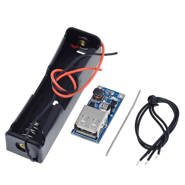 5V 1A 18650 TP4056 Lithium Battery Charger Module DIY KIT +1*18650 Battery Case +5V 600MA USB Mobile Power Boost Board