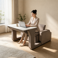 Canapé-lit-bureau Vanbow moderne trois-en-un avec rangement pliable, combinaison idéale pour les appartements et les hôtels