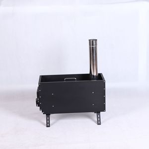 Estufa de Leña Portátil para Exteriores, Negra, Multifuncional, sin Humo, con Chimenea, para Acampar, Hacer Picnic y Viajar - Product Image 2