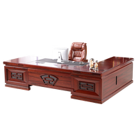 Bureau de direction moderne LBZ-43 - Bureau modulaire extensible en bois écologique de luxe pour PDG/directeur