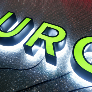 Letras iluminadas con luz LED, tienda, logotipo 3D, letrero de letras, letrero acrílico, letras de luz LED, letrero de tienda personalizado LED para interiores - Product Image 1