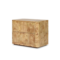 Table de Chevet Carrée Moderne Rétro en Bois de Palisander avec 2 Tiroirs pour Chambre à Coucher et Salon – Meuble Contemporain