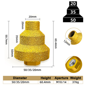 Diamond Cone Angle Grinder Cooling Masonry Drill Diameter Marble Concrete <strong>Reamer</strong> Masonry Drilling Construction <strong>Tools</strong> - Product Image 3