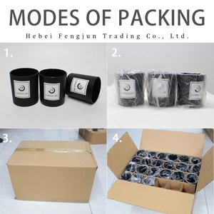 FENGJUN Pot à bougie <span class=keywords><strong>en</strong></span> verre vide pour décoration <span class=keywords><strong>de</strong></span> salon, support <span class=keywords><strong>en</strong></span> verre pour bougies d'intérieur, vente <span class=keywords><strong>en</strong></span> gros pour clients d'aménagement intérieur - Product Image 4