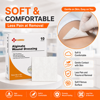 Pansement adhésif imperméable Carbou 10*10cm, consommables médicaux jetables, pansement en alginate de calcium