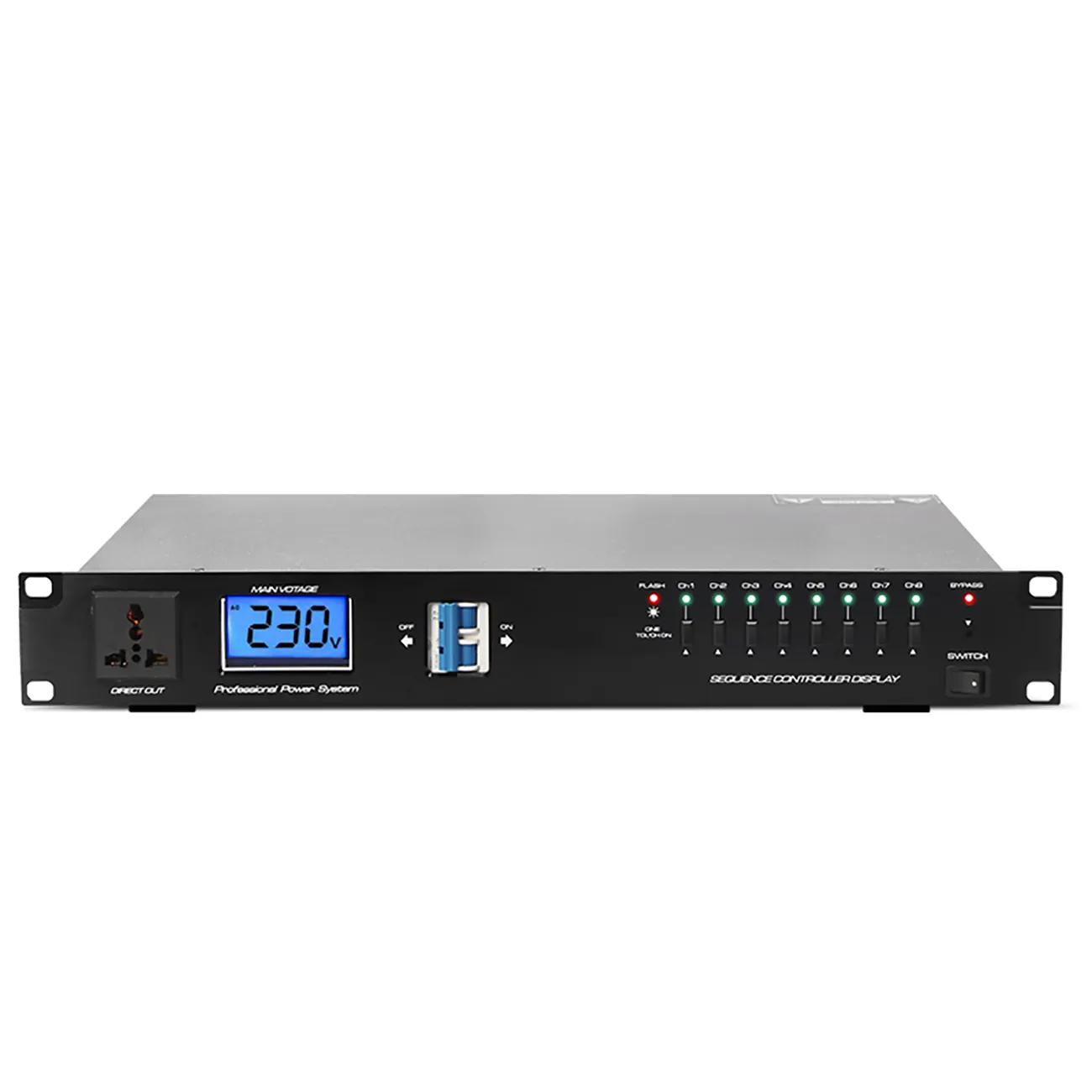 OEM D528 Professional 8-Channel Power Sequence Controller For Audio Conference System Dj Equipment