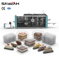 Automatische PP PS PET PVC transparante plastic taartdoos dessert schaal voedselverpakking thermoformmachine
