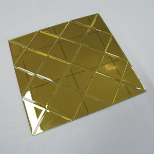 Carreau de mosaïque miroir argenté en <span class=keywords><strong>verre</strong></span> biseauté de conception carrée moderne de 4mm d'épaisseur auto-adhésif <span class=keywords><strong>pour</strong></span> mur intérieur parquet de piscine d'hôtel - Product Image 6