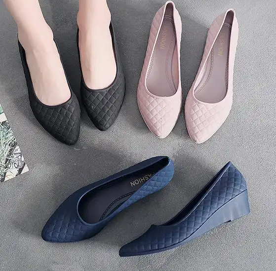 2021 Grosir Sepatu Hak Wedge Wanita Mode Sandal Jelly Sepatu Kasual Wanita