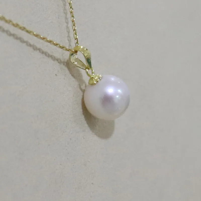 Vente en gros pendentif perle d'eau douce naturelle de haute qualité, longueur flexible chaîne en argent 925, couleurs blanc/rose/violet disponibles