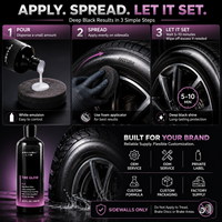 Brillant et protecteur pour pneus de voiture 500 ml, noir intense, protection UV, hydrofuge, anti-salissures, sans traces, marque privée OEM
