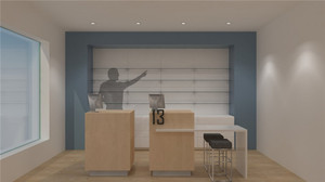 Bancone Reception Personalizzato per Cliniche e Farmacie, Design Moderno in Legno per Negozi al Dettaglio - Product Image 4
