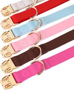 Leather PU <b>Dog</b> <b>Collar</b> for <b>Dog</b> Cat Adjustable Soft Breathable Cotton Padded <b>Puppy</b> <b>Collar</b> with Alloy Buckle Classic <b>Dog</b> Pet <b>Collar</b> - Product Image 3