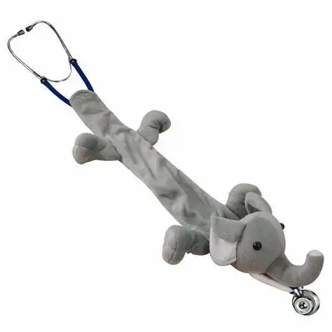 custom logo funny baby toy plush elephant stethoscope cover