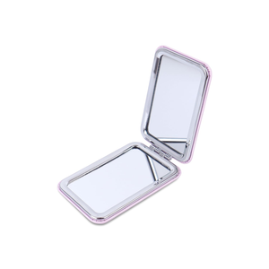 Square Design <b>Foldable</b> PU Leather Cosmetic Compact Pocket <b>Mirror</b> - Product Image 1