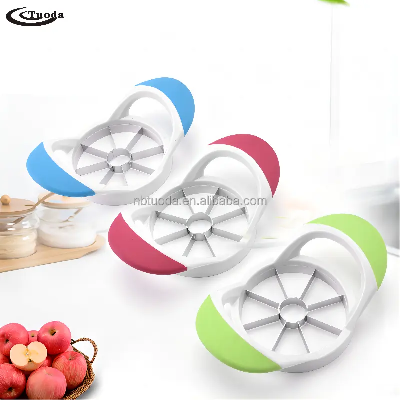 Tuoda Heavy Duty Plastic Stainless Steel Apple Corer and Slicer Divider Cutter with Handles and 8 Sharp Blades