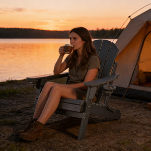 Ghế Adirondack hiện đại, nội thất nhập khẩu từ Trung Quốc, ghế đu sân vườn bền chắc, ghế thư giãn ngoài trời - Product Image 1