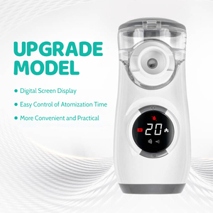 Inhalateur de <span class=keywords><strong>nébuliseur</strong></span> de maille rechargeable de couleur grise d'affichage numérique de Fitconn avec le câble d'USB et la fonction de synchronisation - Product Image 4