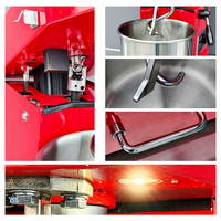 Amasadora Espiral Comercial de 8L/10L/20L con Tazón de Acero Inoxidable, Máquina para Amasar Pan, Pizza y Productos de Panadería con Certificación CE