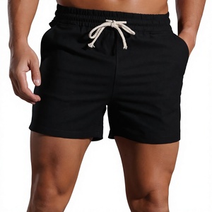 2026 Cotton-Linen Drawstring Shorts <strong>Men's</strong> Summer Above-The-Knee Breathable Unisex Couple Plus-Size Casual <strong>Trousers</strong> - Product Image 1