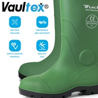 Bottes de pluie Vaultex personnalisées en PVC, hauteur genou, avec embout en acier, pour l'été/l'hiver, protection de chantier, imperméables, chaussures en caoutchouc unisexe
