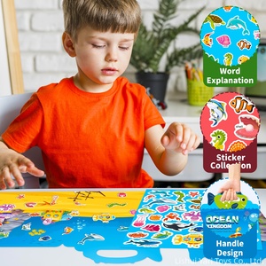 Pegatinas de Animales Marinos para Botellas, Refrigeradores y Vidrio, Explora <span class=keywords><strong>el</strong></span> <span class=keywords><strong>Mundo</strong></span> Submarino, Libro de Pegatinas de Gelatina para Niños de 3, 4, 5 y 6 Años - Product Image 1