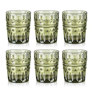 แก้วไวน์ขายส่ง แก้วไวน์ทรงสูงลายนูนรูปมงกุฎ 320 มล. แก้ววินเทจสำหรับงานปาร์ตี้ - Product Image 1