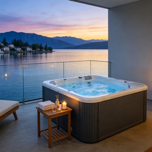 Jacuzzi Exterior para 6 Personas, Bañera de Hidromasaje con Certificación CE para Jardín, Villa u Hotel - Product Image 1
