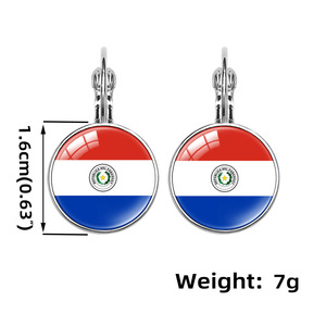 ต่างหูรูปธงชาติฝรั่งเศส ฟุตบอลโลก 2026  เครื่องประดับธงชาติเม็กซิโก สหรัฐอเมริกา แคนาดา - Product Image 2