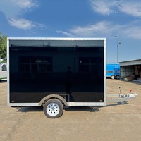 Remorque alimentaire compacte personnalisable à essieu unique, résistante à la rouille, avec compartiments isolés, châssis en aluminium, chariot de vente mobile pour café