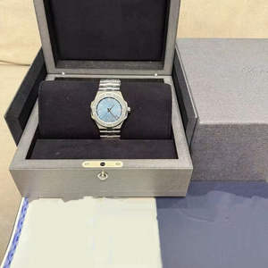 2025 Montre mécanique de luxe haut de gamme pour hommes avec bracelet en acier, cadran bleu à chiffres romains et fonction calendrier - Product Image 5